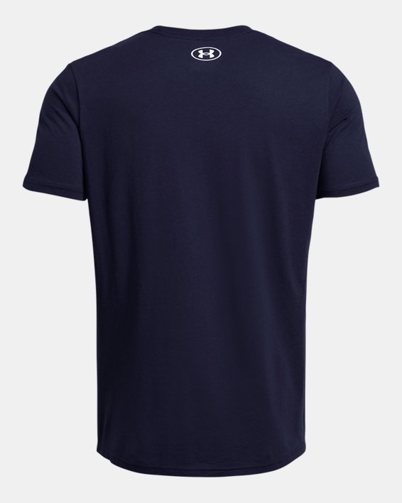 Men's UA Camo Chest Stripe Short Sleeve, Blue, pdpMainDesktop image number 3